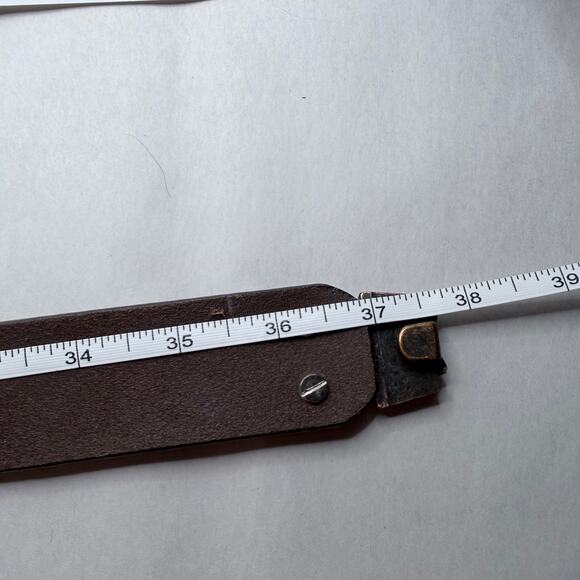 Chico’s Brown Leather Western Belt Small Embellished Buckle Adjustable Boho - Picture 6 of 6